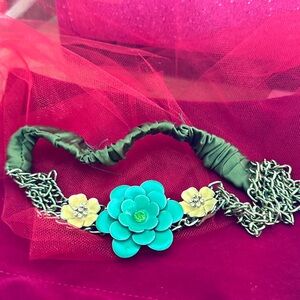 Floral Headband with Green and Yellow flowers brand new